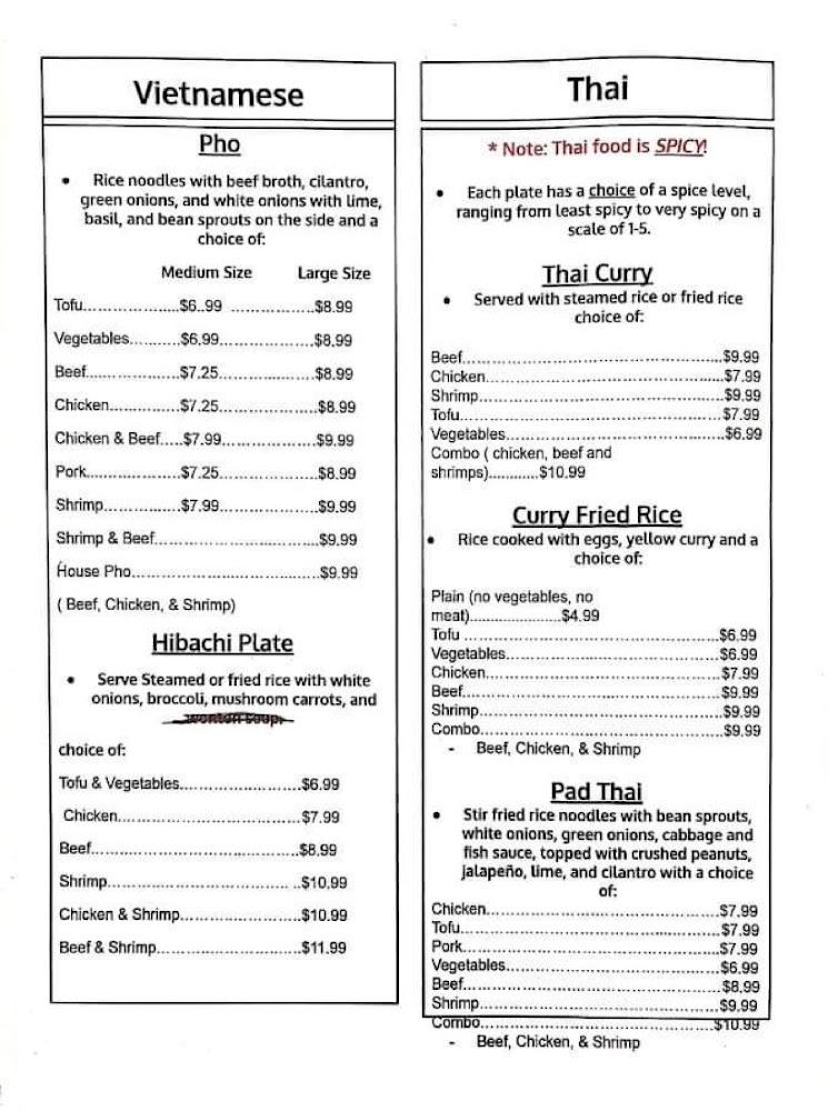 KT Pho Asian Restaurant - Cedar Bluff, AL Menu image 2